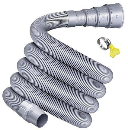 Vikbar husvagn avloppsrör set med justerbar adapter, 3/4/5 m läckagesäker husbilsslang, vikbar husvagn avloppsrör, avloppsslang för husbilar, släpvagnar, camping