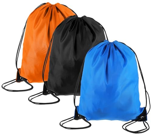 Gjinxi 3 st dragskoväska, unisex gympapåse snörväskor dragsnöre ryggsäcksväskor, vuxen simning sträng stor tränare sport ryggsäck ryggsäck cinch ryggsäck för yoga, simning, resor, utomhusträning