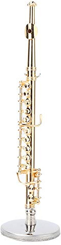 ZJchao Flauto, Mini Flauto da 11 Cm Mini Graduazione in Oro con Consistenza per Ornamenti per Decorazioni per la Casa