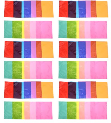 OSALADI 90pezzi Carta di Cellophane Colorata Involucri Trasparenti di Cellophane per Artigianato Fai da Te Regali Decorazioni Progetti Creativi
