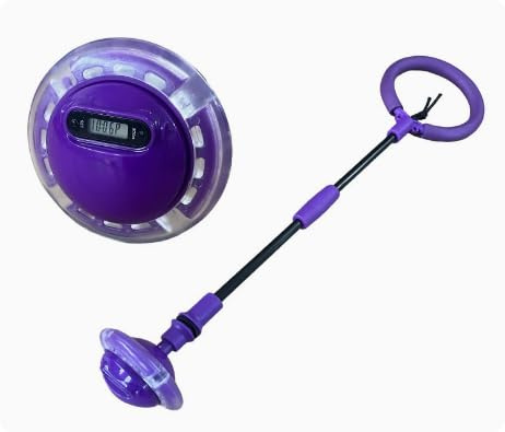 OHiZVZV Ballon sauteur pliable avec compteur de saut, compteur automatique pour saut et fitness, éclairage LED, appareil d'entraînement pour la motricité, fille