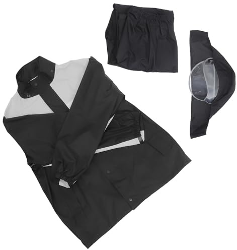 LIGHTAOTAO Conjunto para Motocicleta Hombre, Chaqueta y Pantalón Lluvia Talla XL, Traje de Lluvia Negro y Gris Resistente al Viento, Ropa de Agua para Exteriores y Moto