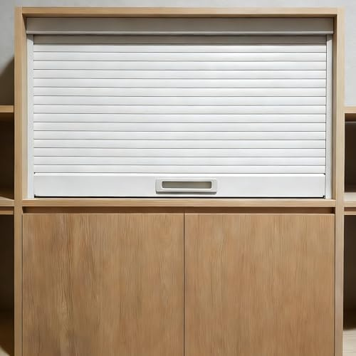 Infällbara jalusiskjutdörrar, rullbara ABS-garderobsdörrar för kontor, kök, hall och sovrum - 80x105 cm