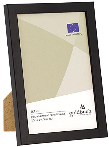 goldbuch portafoto Skandi 20 x 30 cm, Singola in Vero Ritratti da posizionare, in Legno con Supporto a Parete, Foto, Cornice Nera, Nero, 20x30 cm