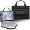 PU Leder hülle + Laptoptasche für 15.6 Samsung Galaxy Book Ion 15 NP950XCJ/Galaxy Book Flex 15 NP950QCG & HP Envy x360 15-eeXXXX 15-edXXXX 15-esXXXX 15-euXXXX/Spectre x360 15-ebXXXX,Schwarz