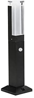 WRMING LED Borne Lumineuse Exterieur avec Détecteur de Mouvement, 40cm Borne Exterieur Jardin IP65 étanche Lampadaire Jardin Exterieur Moderne en Aluminium, Blanc Chaud, pour Chemins Terrasse Patio