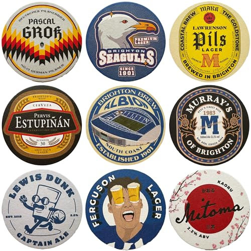 Brighton Beer Mats x9