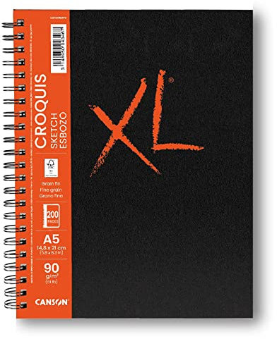 Canson XL Croquis Notizbuch A5 100 Blatt fein 90g