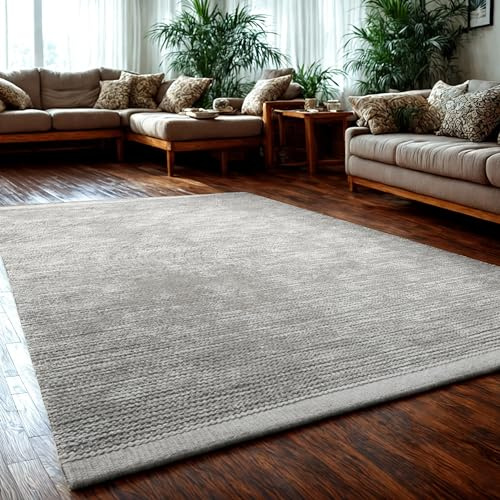 MY-RUG handgewebter Wollteppich 80 x 150 cm aus gewalkter Schurwolle | weicher Teppich aus Wolle | Wohnzimmerteppich, Naturteppich, Wendeteppich, robust & pflegeleicht | WoolHeaven Creme Beige