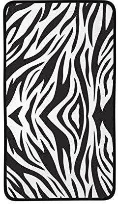 rethyrel Handtücher mit Zebramuster, Gesichtshandtücher aus Korallensamt, Waschlappen, Badetuch, Strandtuch, 40 x 71 cm