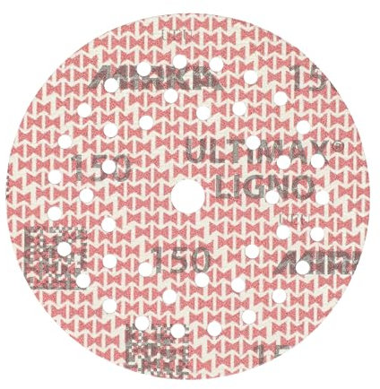 Mirka Ultimax Ligno Ø 125mm Disques abrasifs autoagrippant Multifit/Grain 150/100 pièces/Multi-Trous/pour poncer Les Surfaces en Bois