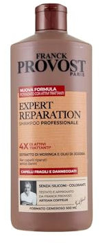 Franck Provost, Expert Reparation, Shampoo Professionale Per Capelli Danneggiati, Effetto Riparatore, Con Estratto di Moringa e Olio di Jojoba, 500 ml
