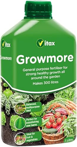 1L Growmore Fish Blood & Bone Liquid Fertiliser – Natural Slow Release Plant Food for All Garden Plants