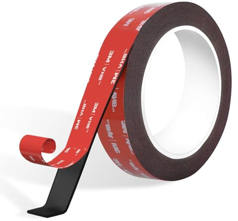 Kinoco Cinta Doble Cara Extrafuerte,3m x 20mm Cinta Adhesiva Doble cara,Resistencia al Agua y a Altas Temperaturas,Adecuada Para Superficies Metálicas, Plástico, Instalación Fijación Electrodomésticos