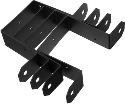 BAZEITFLOW 4pezzi Staffe Per Recinzione u Shape Supporto Metallico Antiruggine Per Montaggio Posti Per Deck e Resistente e Facile Da Installare