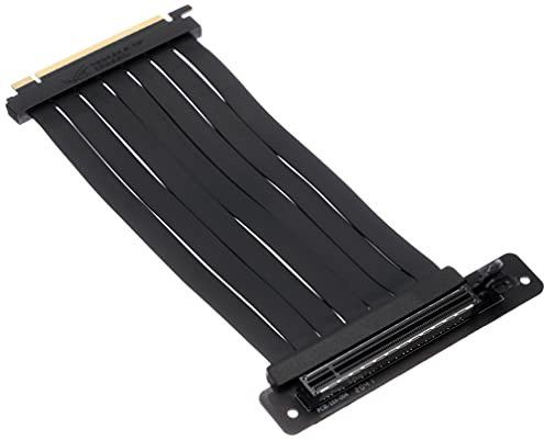 ASUS ROG Strix - Cable Elevador PCI-E 3.0 x16 de Alta Velocidad Flexible Extensor para Tarjeta de extensión, Adaptador de 90 Grados (240 mm)