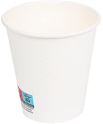 García de Pou 50 Unités - Gobelets Boissons Chaudes 1 Paroi 300 ml 300 + 18 Pe g/m2, 9/6 x 9,5 cm Blanc Carton