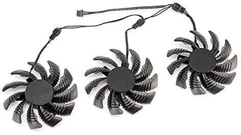 RAKSTORE T128010SM - Ventola per scheda grafica da 75 mm, compatibile con Gigabyte GTX 970 GV-N970WF3-4GD GV-N970WF3OC-4GD, silenziosa ventola di ricambio