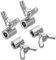 PATIKIL 304 Inossidabile Acciaio 4mm ID Mano Vite Morsetto, 4pz Singolo Foro Filo Corda Elementi Fissaggio Farfalla Viti per 1-2mm Acciaio Filo, Argento