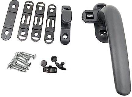 Ronyme Poignées de fenêtre, poignée de Verrouillage à, quincaillerie de fenêtre Universelle, serrures à Ouverture par Pression Boucle de Verrouillage, À Droite