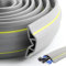 SDLDEER Boden Kabelbrücke, 6 M PVC Kabelkanal Boden Flach, Grau Bodenkabelschutz, Boden-Kabelabdeckung, Fussboden Kabelkanal zum Büro, Werkstatt, Lager, Konzert usw