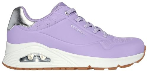 Skechers Track-Ripkent Men's Trainers, Lilac Durabuck Rose Gold, 4 UK