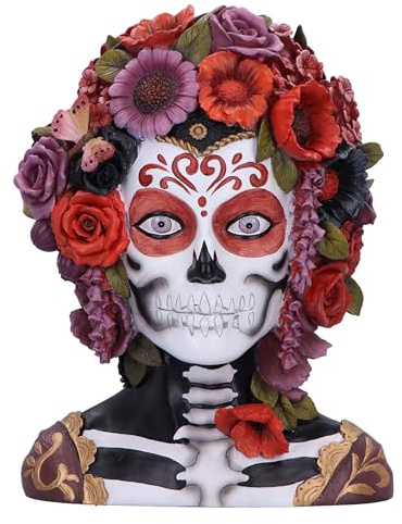 Nemesis Now Calavera Catrina 32 cm, resina, rosso, figura del giorno dei morti, ornamento rosso del giorno dei morti, regalo da collezione, fuso nella migliore resina, sapientemente dipinto a mano