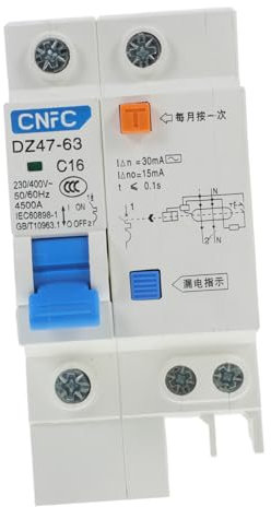 iplusmile Miniatur Haushalts Leitungsschutzschalter 2 Poliger 16A Fehlerstromschutzschalter Elektrisches Schutzgerät Für Leckstrom 220V Kompakt Und Sicher Für Den Heimgebrauch