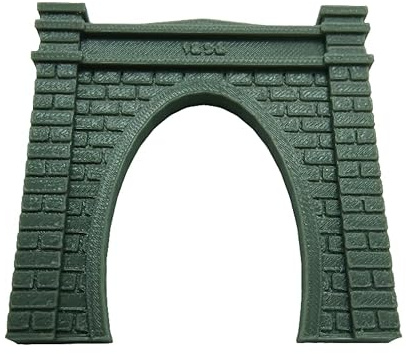 Railway Portal 1896 - Túnel de detalle de una vía única, calibre N, entrada de tren