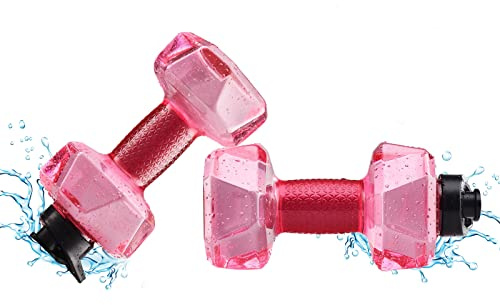 Naroote Haltères à Eau pour Fitness Aquatique Équipement de Fitness Durable pour Entraînements à Faible Impact Fabriqué en Matériau PE Résistant au Chlore Taille 28 X 15 X 13,5 Cm Lot de 2