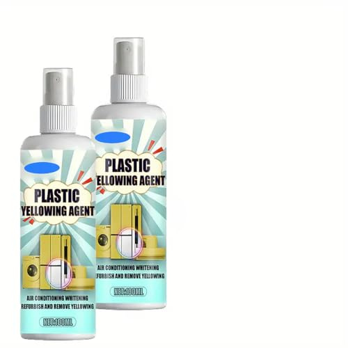 Limpiador para Plásticos Amarillentos,Limpiador Antiamarilleo,Limpieza Suave,Adecuado para Aire Acondicionado Y Lavadora,100ML*2PC