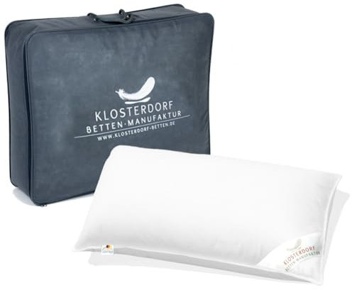 Klosterdorf Bettenmanufaktur Premium Kopfkissen - ''prächtig Deluxe'' - 40x60 cm - 360 Gramm - Handarbeit aus Deutschland - Für einen gesunden Schlaf