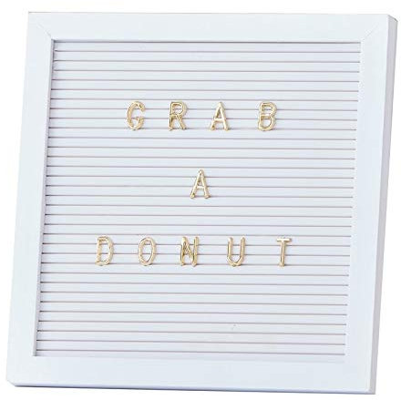 Letter-Board weiß & Gold/Buchstaben-Tafel inkl. 161 Zeichen/Memo-Board/Steck-Tafel/Pinn-Wand Hochzeit-s-deko-Ration