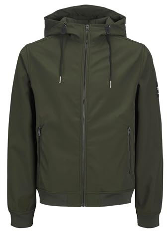JACK & JONES Jjebasic Softshell Hood Noos Veste, Homme, Rosin, M
