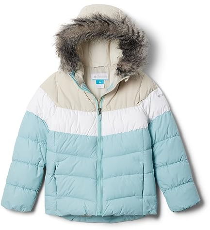 Columbia Arctic Blast Jacket, Chaqueta De Esquí para Niñas, Aqua Haze/White/Dark Stone, Talla XL