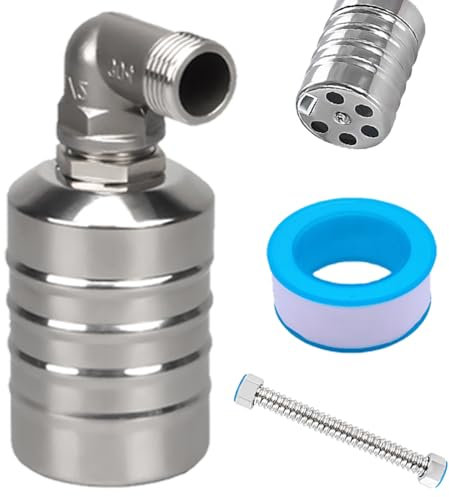 1/2 Vanne à Flotteur en Acier Inoxydable 304, Valve de Contrôle Automatique du Niveau D'eau, Remplissage Automatique Valve Flottante Pour Réservoirs D'Eau, Piscines, Tours D'Eau