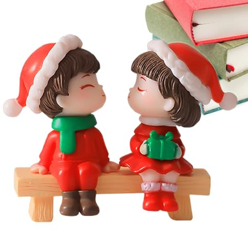 Figurine de Noël, Figurine de de Couple de Noël, Figurine de Couple de Noël, Figurine de Noël, Figurine de Noël, décorations de Noël, décorations de Noël, décorations de Noël