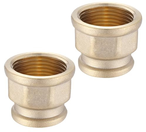 2 manicotti di riduzione in ottone, filettatura interna 1 x 3/4