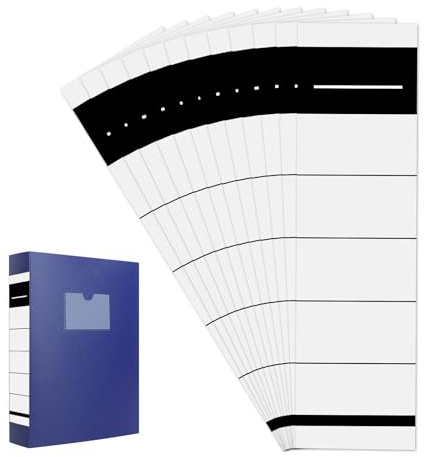 100 Etiquetas Autoadhesivas para Archivadores 19×5,4cm Etiquetas para Carpetas Autoadhesivas Lomo Ancho Carpeta Pegatinas para Carpetas de 8 cm de Ancho