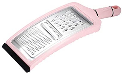 Alipis Rallador De Verduras Multifuncional De Acero Inoxidable, Cortador y Rallador De Zanahoria Tamaño Medio, Herramienta De Cocina Rosa, Uso Doméstico Para Cortar y Rallar Verduras Fácilmente