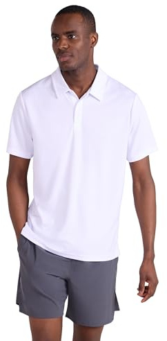 Mountain Warehouse Endurance IsoCool Mens Polo - UV Protection Top, Sweat Wicking T-Shirt, Breathable Tee Shirt - for Running, Hiking & Outdoors White 4XL