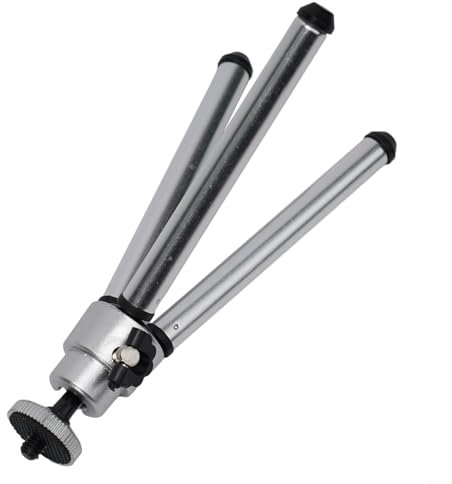 Mini treppiede compatto progettato per proiettori, fotocamere e telefoni cellulari, facile da usare (grigio argento)