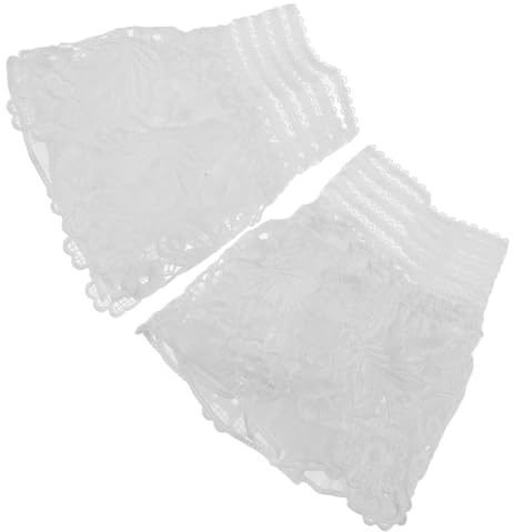 WRITWAA Mangas Falsas de Camisa Puños Elásticos para Mujer Mangas Desmontables Volantes Decorativos Versátiles para Fiestas Boda y Moda Diaria