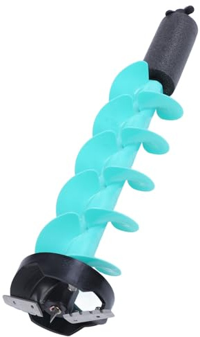 TIKATARER Barrena para Hielo, Broca de Barrena para Pesca en Hielo de Nailon Resistente de 6 Pulgadas con Cuchillas de Carburo y Diseño Flotante, para Taladro Eléctrico con Localizador y