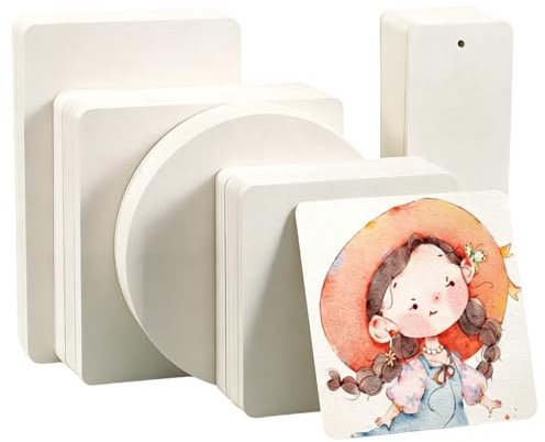 220 Blatt Aquarellpapier, Aquarell Postkarten Blanko, 300g Watercolor Paper in 5 Größen, Aquarellblock für Gemälde Postkarten GrußKarten DIY Lesezeichen – Ideal für Kreative DIY & Malanfänger