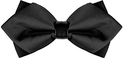 Allegra K Herren Pre-Tie Kragen einfarbige spitze Smoking Fliege Fliege für Hochzeitsfeier Schwarz One Size