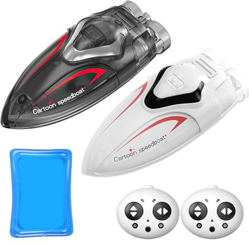 7JI RC Boat,2 Stück Mini Boote Ferngesteuertes mit Aufblasbares Schwimmbad