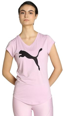 PUMA Damen Train Favorite Heather Cat Tee T-Stück, Grape Mist, XL EU