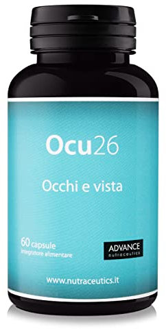 Ocu26 ADVANCE - occhi e vista | integratore alimetnare premium | 10 sostanze attive | 26 mg di luteina per 1 capsula | 60 capsule