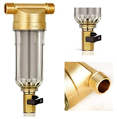 Filtre d'aquarium, 4 filtres à eau à bouche fendue purificateur avant cuivre plomb pré-filtre lavage à contre-courant enlever la rouille contaminant le tuyau de sédiments